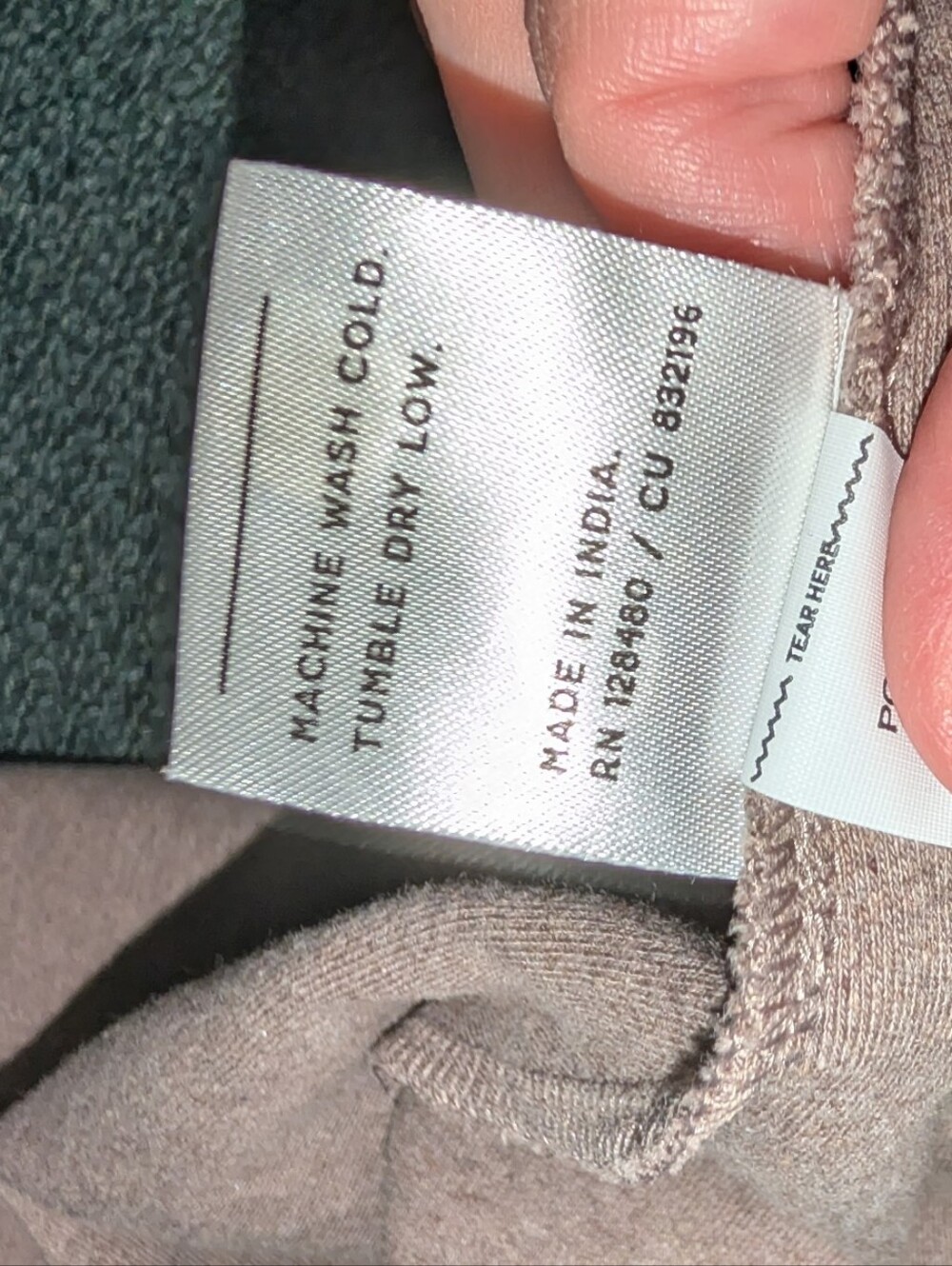 Pact Women's Size Medium Deep Taupe Heather Airplane Dolman Top - Picture 4 of 6